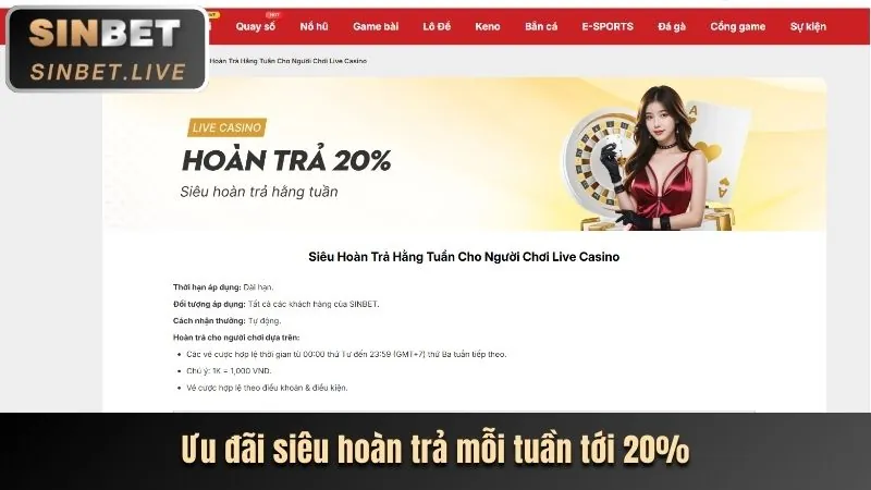 Chương trình hoàn trả cược 68vn